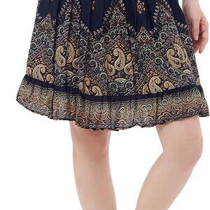 High Waisted Skirts for Women Short Flowy Summer Skirt Trendy Outfit Knee Length